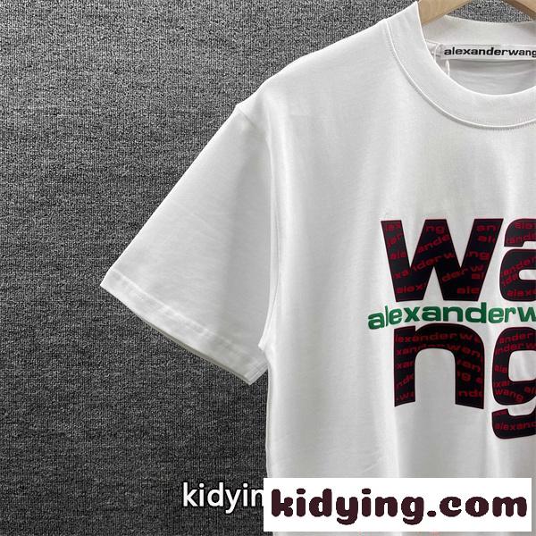 Alexander wang プリント アレキサンダーワン コピー Tシャツ 重ねロゴデザイン 韓国ストリート オーバーサイズ-8