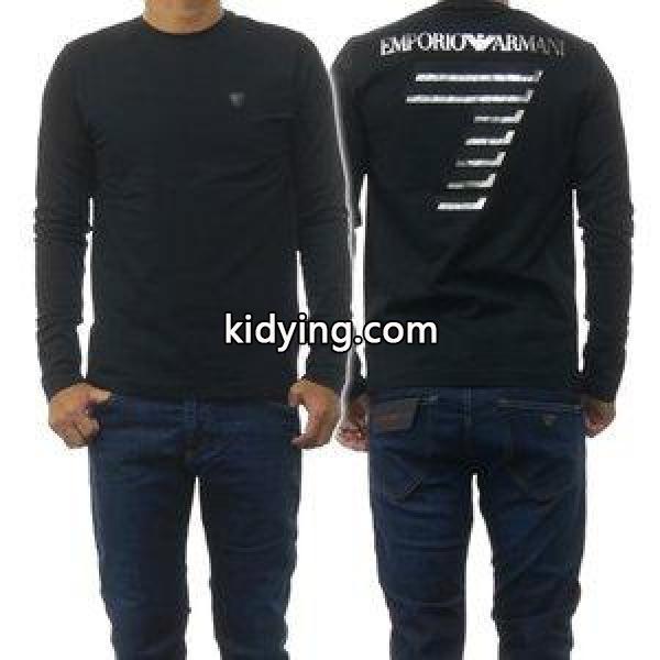 EMPORIO ARMANI エンポリオアルマーニ EA7 メンズクルーネックロングTシャツ 6ZPT95 PJP6Z ブラック /2018秋冬新作 :E718FW122:TRE STYLE - 通販ショッピング-0