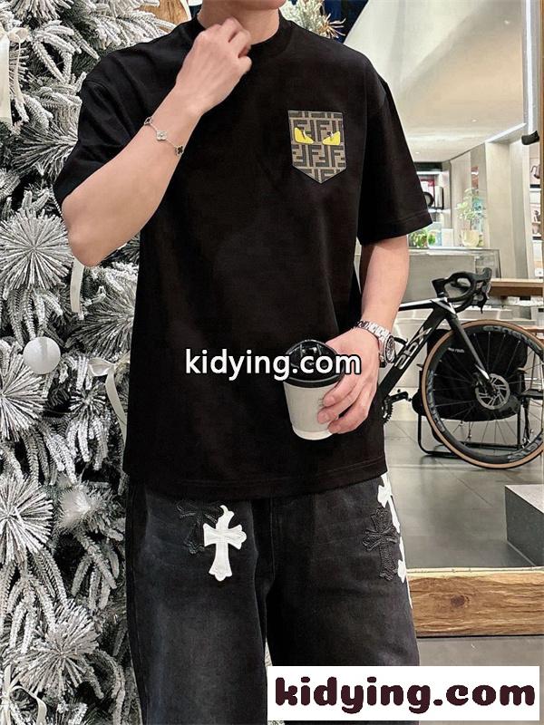 ハイエンドファッション トレンドコレクション ユニセックス FENDI フェンディ コピー 半袖Tシャツ-3