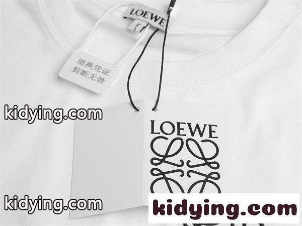 今季注目 LOEWE ロエベ コピー Tシャツ メンズ ワンポイント刺繍 半袖 ミニマル人気トップス-4