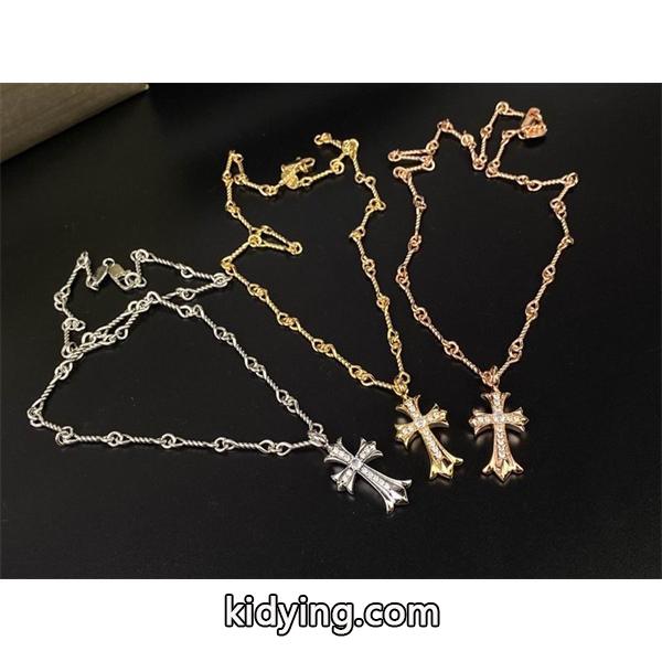 CHROME HEARTS スーパーコピー 華麗 上品 ネックレス ゴールド&ローズクロス クロムハーツ-0