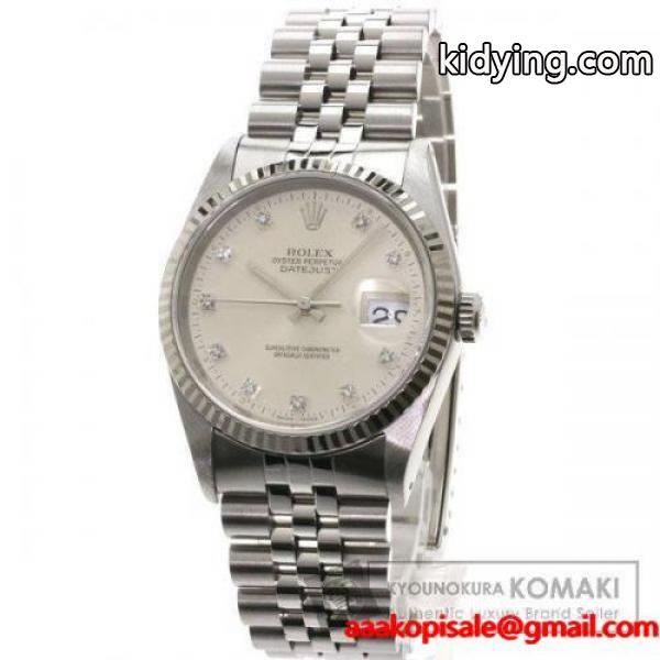 ROLEX ロレックス 16234G デイトジャスト 10Pダイヤモンド 腕時計 ステンレス/SS メンズ 新作 通販ショッピング-0