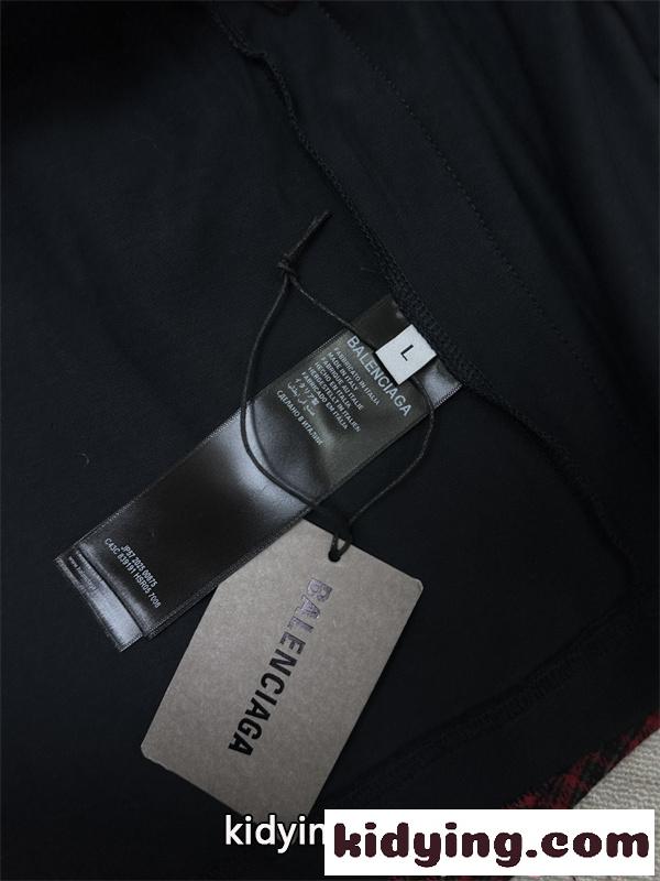 個性派デザイン 切替シャツ BALENCIAGA バレンシアガ コピー メンズ 長袖 チェック柄 トレンド-7