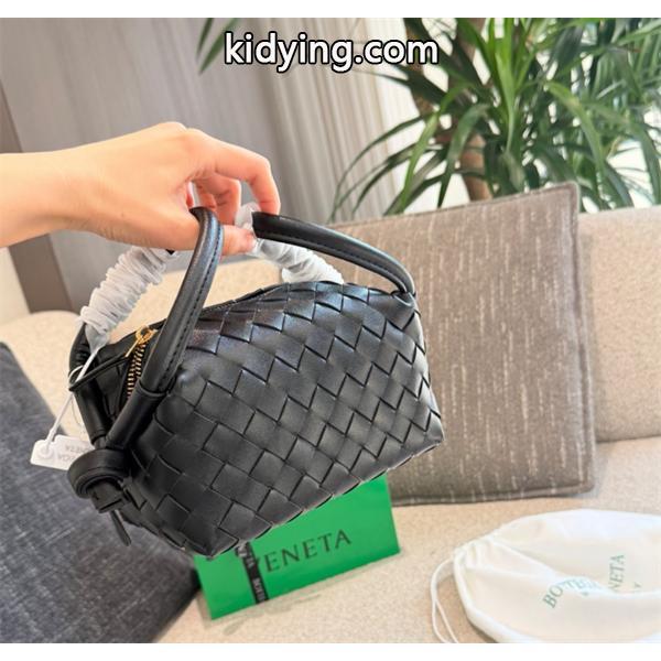 大人気Bottega Veneta Mini Loop黒色定番Intrecciatoボッテガ ヴェネタ ハンドバッグコピー-0