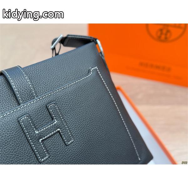 春夏で通勤などに大活躍コレクション エルメス バッグ コピー メンズ ビジネスバッグ ブラック レザー ロゴ入り-3