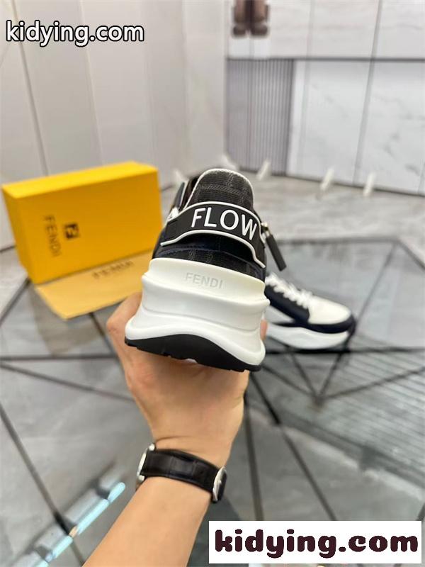 厚底ソール トレンド感 FENDI フェンディ スーパーコピー スニーカー マルチカラー レザー コンビ-7