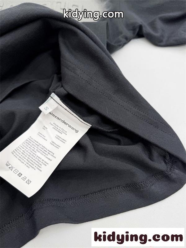 アレキサンダーワン コピー 長袖Tシャツ グラデーションロゴ Alexander wang モード系 ワイドフィット 春秋-6