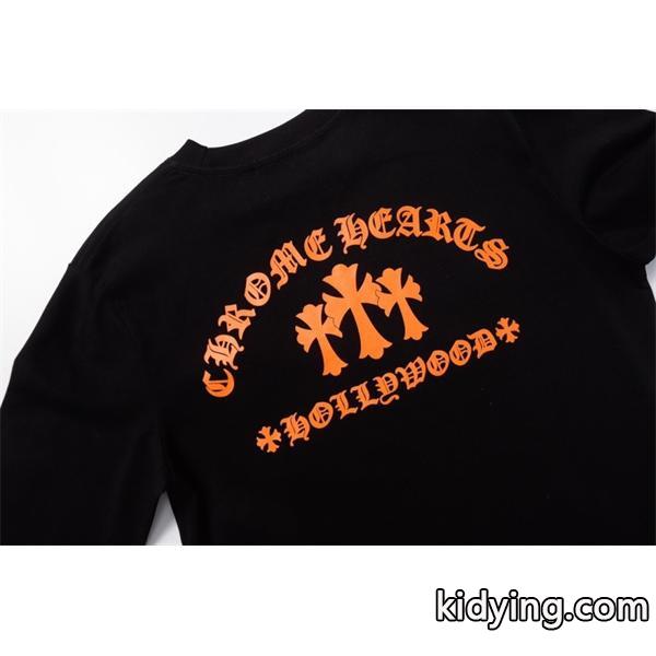 CHROME HEARTS コピー アートフル カラーポップ 長袖Tシャツ ハリウッドロゴプリント クロムハーツ-1
