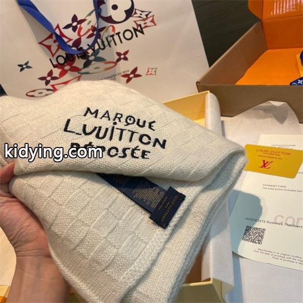 LOUIS VUITTON ルイ・ヴィトン ダミエ・スナッグ ウールマフラー 2025秋冬新作 男女兼用 高級ニット スカーフ-3
