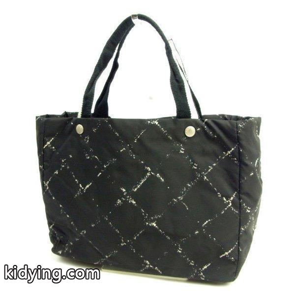 Chanel バッグ トートバッグ 旧トラベルライン ブラック ホワイト シルバー レディース 中古 Bag :Y3580:ブランドデポTOKYO - 通販ショッピング-0