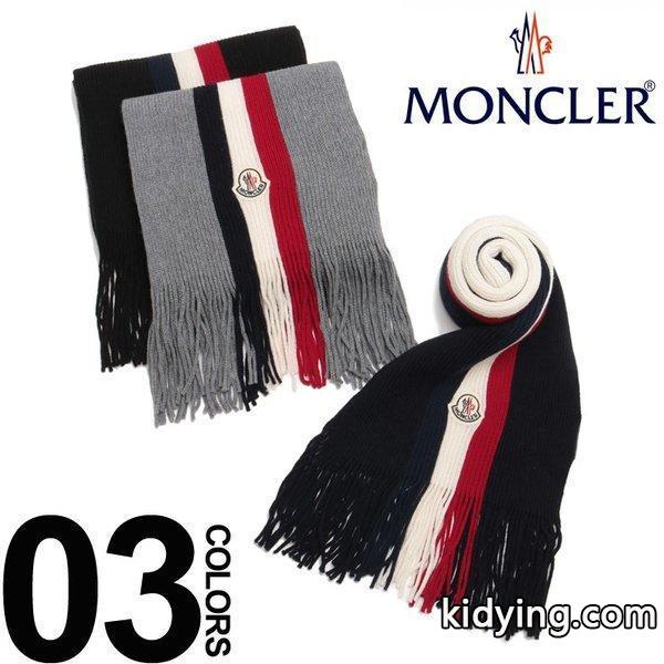 モンクレール マフラー MONCLER ロゴワッペン トリコロール ブランド メンズ レディース フリンジ ウール100％ MC000260002292 :7672200128:ゼンオンライン - 通販ショッピング-0
