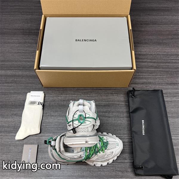 BALENCIAGA 激安 Track Trail 3.0 メンズ ローカット スニーカー アウトドア系 トレイルデザイン レースアップ 厚底 ホワイト×グリーン-6