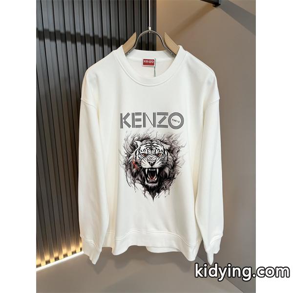 ブラック 白虎プリント ケンゾー パーカー KENZO スーパーコピー 2025秋冬コーデ 期間限定 万能 保温効果-1