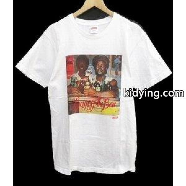 シュプリーム SUPREME ☆激安& 17SS buy off the bar Tシャツ 半袖 プリント コットン USA製 白 ホワイト C87112 メンズ-0