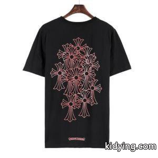 ヴィンテージ感漂う着心地のCHROME HEARTSクロムハーツＴシャツコピーの男女兼用のクルーネック半袖Tシャツ-1
