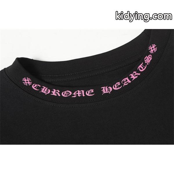 大注目❤CHROME HEARTS&ネックロゴ 長袖 Tシャツ ポケット付きクロムハーツロンTコピー-4