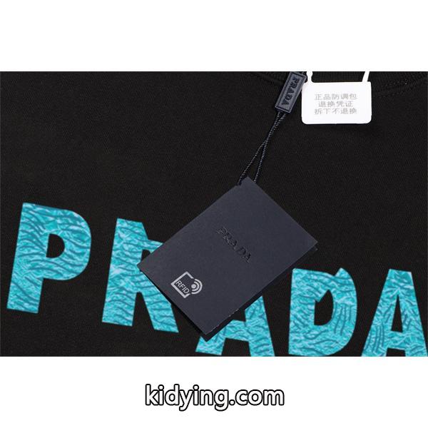 冬新作 ブラック ブルーロゴデザイン エレガント スタイリッシュ コピー スウェット Prada プラダ-3