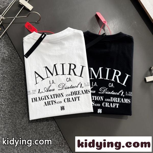 AMIRI コピー アミリ コピー バックロゴプリント 半袖Tシャツ オーバーサイズ クルーネック 人気 定番-1