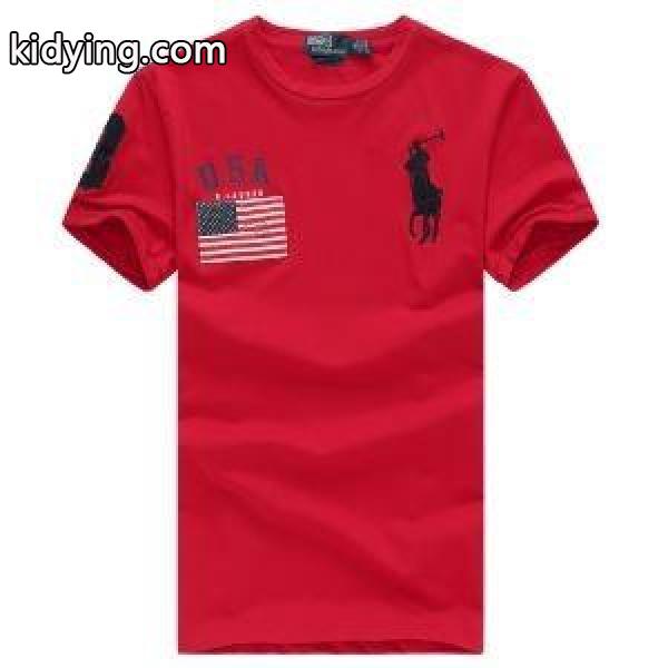 日本限定素材のPolo Ralph LaurenポロラルフローレンBig Pony Cotton Jersey T-Shirt (323690087)のメンズクルーネック半袖Tシャツ-1