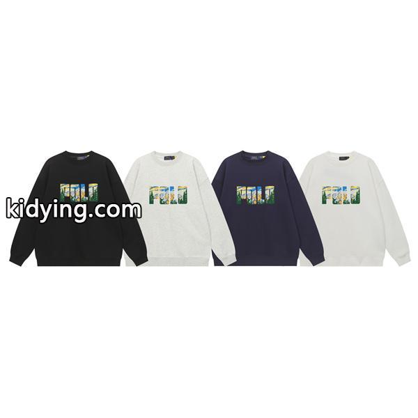ブラック × グレー × ネイビー × ホワイト POLO RALPH LAUREN コピー 秋冬 風景ロゴ スウェット ポロラルフローレン-1