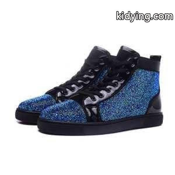 人気セールHOTルブタンルイスフラットハイカットスパイクススニーカーブルー Louboutin Louis Flat_クリスチャンルブタン CHRISTIAN LOUBOUTIN_ブランド コピー 激安(日本最大級)-0