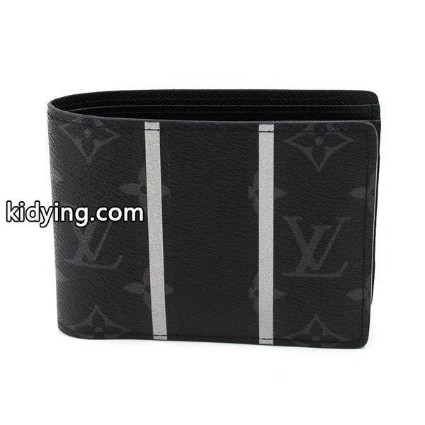 ルイヴィトン Louis Vuitton 二つ折り札入れ モノグラム・エクリプス ポルトフォイユ・ミュルティプル M64439 シルバーxブラック系 訳あり :95112:ブランドバリュー - 通販ショッピング-0