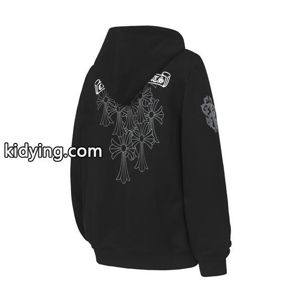 注目の新作 ホワイト シンプルジップ 上品モード 2025秋冬コーデ クロムハーツ コピー Chrome Hearts パーカー-2