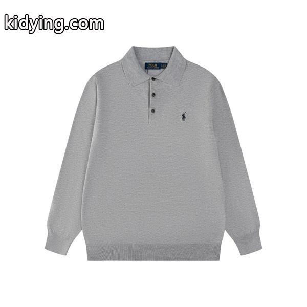 定番人気 ホワイト ニットポロ 長袖 ワンポイント刺繍 きれいめ Polo Ralph Lauren ポロ ラルフローレン コピー-4