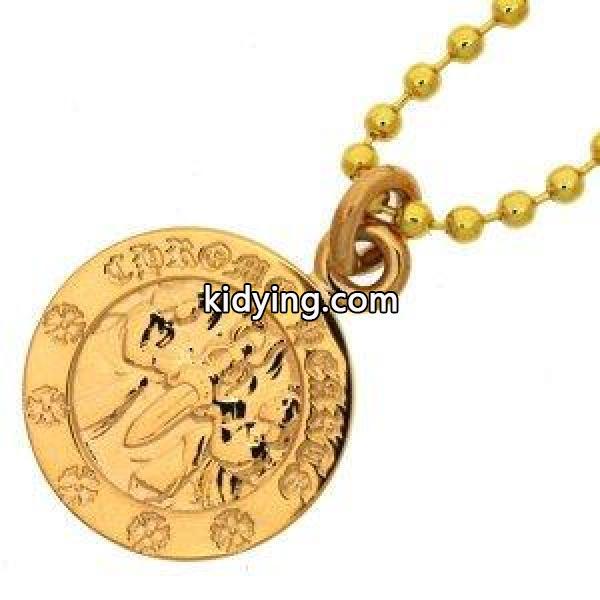 CHROME HEARTS(クロムハーツ) 22Kゴールド エンジェルメダルチャーム ペンダント【チェーン付】 ネックレス :chp50:Luxzet ラグゼット - 通販ショッピング-0