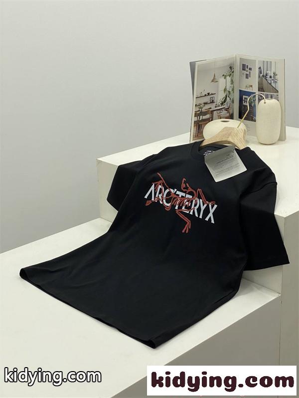 ARCTERYX アークテリクス コピー ホワイト ネイビー配色 プリント 半袖Tシャツ 軽やか素材 ストリート-3