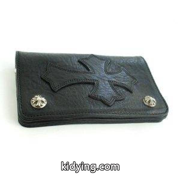 CHROME HEARTS (クロムハーツ) 1zip cross wallet / 1ジップ クロスボタン セメタリーパッチ 財布 :chromehearts-wallet-082714:American Outfitters - 通販ショッピング-0