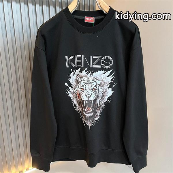 ブラック 白虎プリント ケンゾー パーカー KENZO スーパーコピー 2025秋冬コーデ 期間限定 万能 保温効果-0