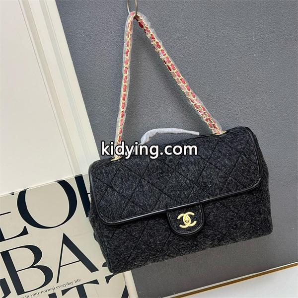 グレーモール 大サイズ CHANEL シャネル ショルダーバッグ コピー ユニセックス ヴィンテージ風-0