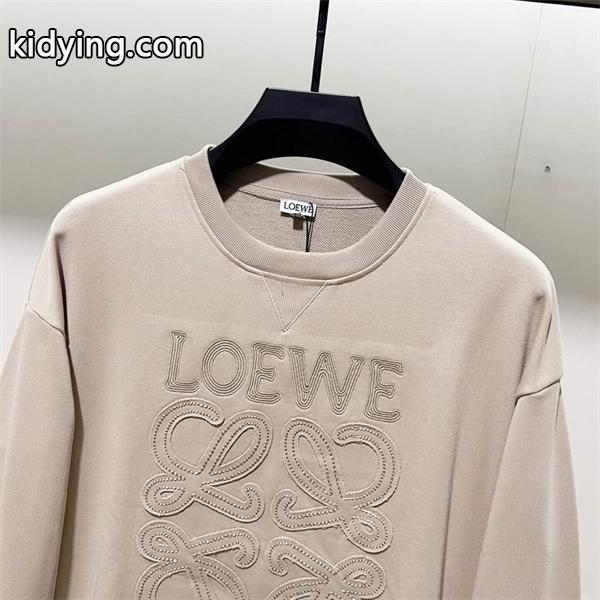 2025秋冬限定モデル LOEWE ロエベ コピー 立体ロゴ パーカー 上質ベージュトーン-2