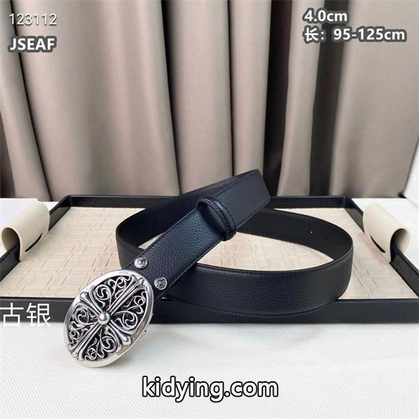 期間限定！最安値挑戦のChrome Hearts  黒本革 クロムハーツメンズベルト__ブランド コピー 激安(日本最大級)-0