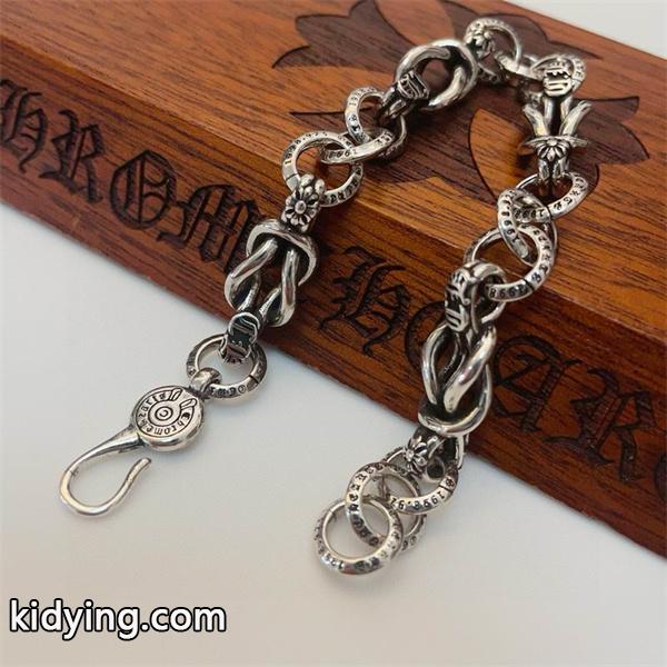 2026年モデル 高級 シルバーブレスレット 本格派 CHROME HEARTS クロムハーツ 偽物-8