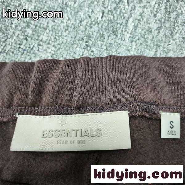 ミニロゴ ハーフパンツ ESSENTIALS ブラウン シンプル エッセンシャルズ 偽物 リラックス カジュアル ESSENTIALS-6
