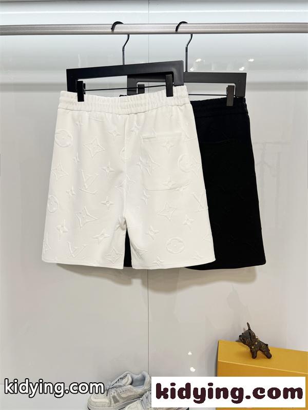 立体エンボス モノグラム ハーフパンツ コットン ショートパンツ 上質素材 ウエストゴム ルーズフィット メンズ レディース ルイヴィトン コピー Louis Vuitton-7