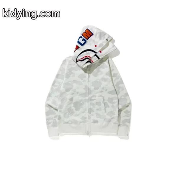 ブラック カモフラージュ シャーク 連帽 ジップアップ ベイプ BAPE 偽物 秋冬 個性 トレンディ-1