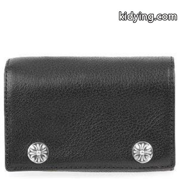 CHROME HEARTS 3 FOLD HEAVY LEATHER WALLET クロムハーツ　３フォールド　ウォレット　クロス　黒　３つ折財布 :fol:SKYTREK - 通販ショッピング-0