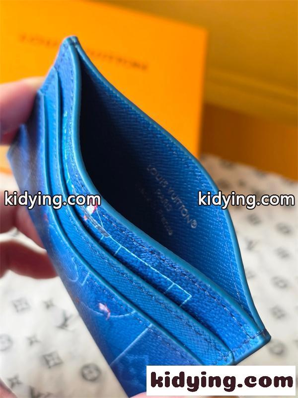Louis Vuitton コピー ルイヴィトン M26804 カードケース ブルー モノグラム スポーツグラフィック スリムカードホルダー コンパクト財布 メンズ レディース-1