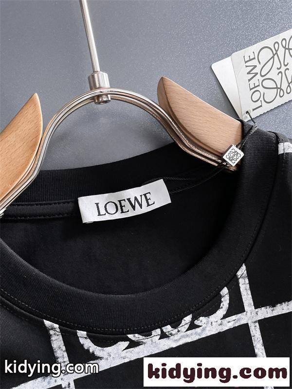 半袖Tシャツ チェック グラフィックプリント トレンド新作 LOEWE ロエベ コピー-7