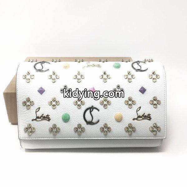 クリスチャンルブタン パロマ クラッチ ショルダーバッグ Christian Louboutin Paloma Clutch ホワイト White 1185172W033 :1185172w033:Luxury Showcase - 通販ショッピング-0