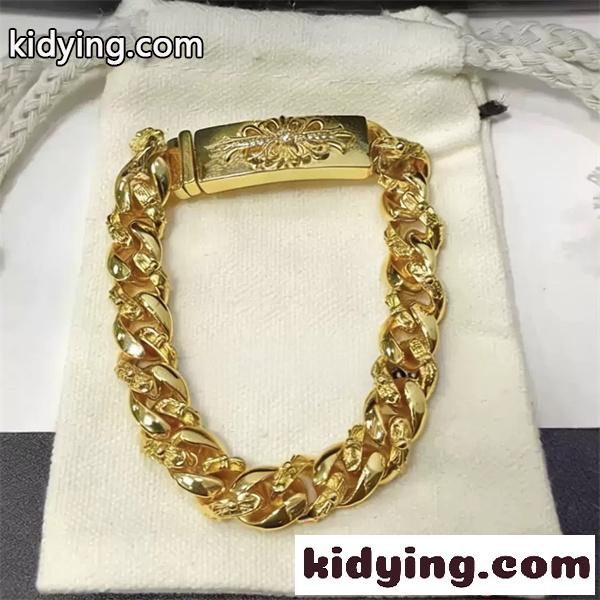 お洒落2色♥クロムハーツブレスレットコピーCHROME HEARTS アクセサリー人気ゴールド色☆シルバー-2