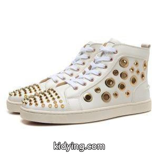 ゴージャスなルブタンスニーカーコピールイススパイクスハイカットスニーカー CHRISTIAN LOUBOUTIN LOUIS-0