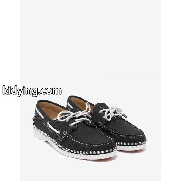 クリスチャン ルブタン Christian Louboutin メンズ デッキシューズ シューズ・靴 Steckel Flat Jumbo Calf Spikes Boat Shoes Black :cb2-ffa168b2ae:フェルマート fermart シューズ - 通販ショッピング-0