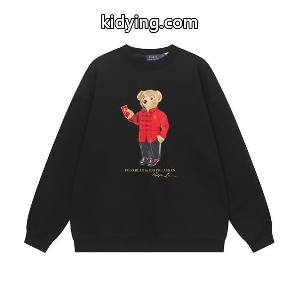ブラック × ホワイト ベアーズプリント スウェット ポロラルフローレン POLO RALPH LAUREN コピー 秋冬可愛-0