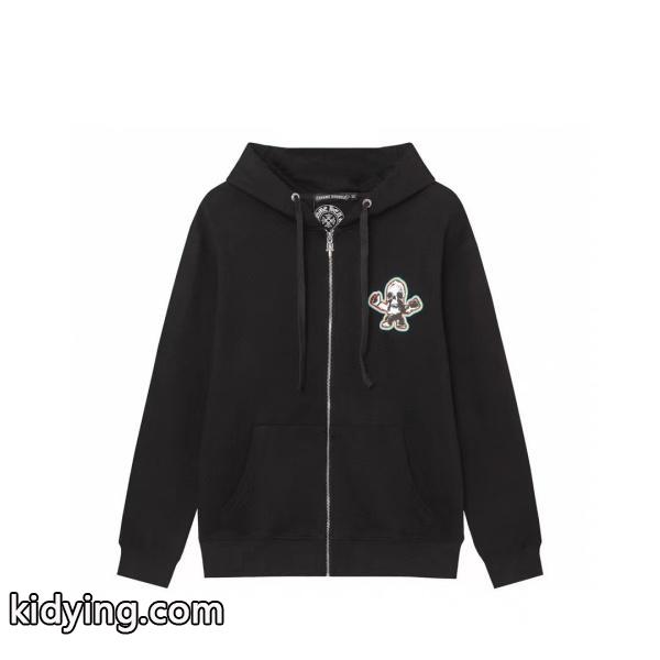 CHROME HEARTS スーパーコピー ジップパーカー シンプル 可愛い フィギュアロゴ クロムハーツ-0