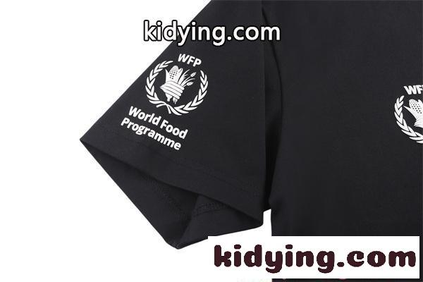激安 メンズ Tシャツ ブラック 半袖 ロゴプリント WFP World Food Programme コラボ クルーネック カジュアル ストリート 夏人気 バレンシアガ コピー BALENCIAGA-6