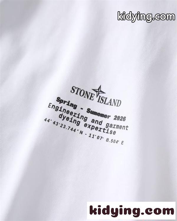 STONE ISLAND ストーンアイランド コピー 話題独走 ブラック ベーシックカラー 軽量コットン 快適 Tシャツ-4